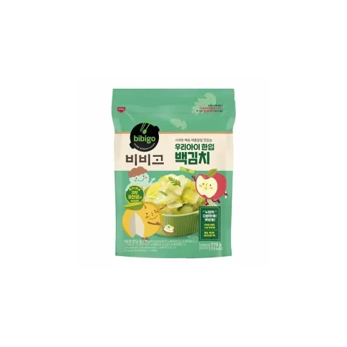 CJ 비비고 우리아이 한입 백김치270g  X 2팩